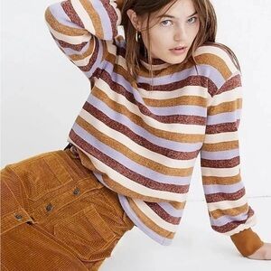 Madewell Multicolor Striped Turtleneck Sweater